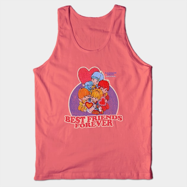 Best Friends Forever Rainbow Brite Distressed Tank Top by Tangan Pengharapan